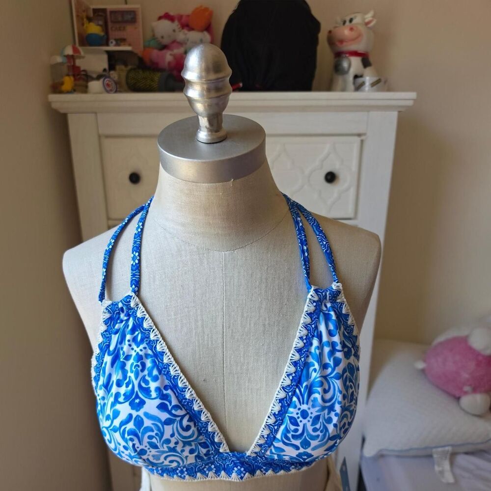 Cupshe Women's Blue Bikini-and-tankini-tops